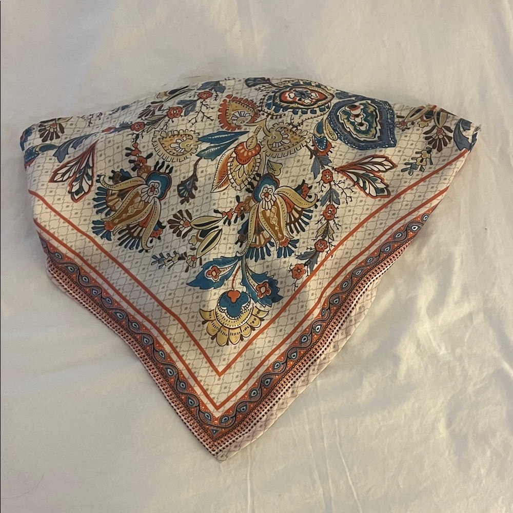 Floral Patterned Scarf Top